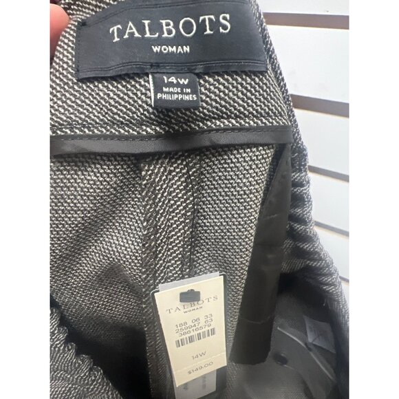 Talbots NWT Gray Herringbone 4 Button Straight Leg Career Suit - Picture 9 of 9